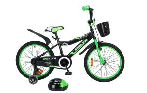Детский велосипед DELTA Sport 18 (черный/зеленый)