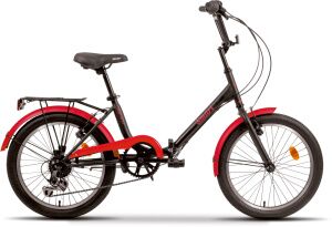 Велосипед Aist Smart 20 2.1 (черный/красный, 2025)