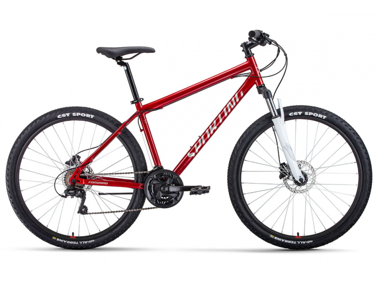 Велосипед Forward Sporting 27.5 3.2 HD (17, красный/серебристый, 2022)