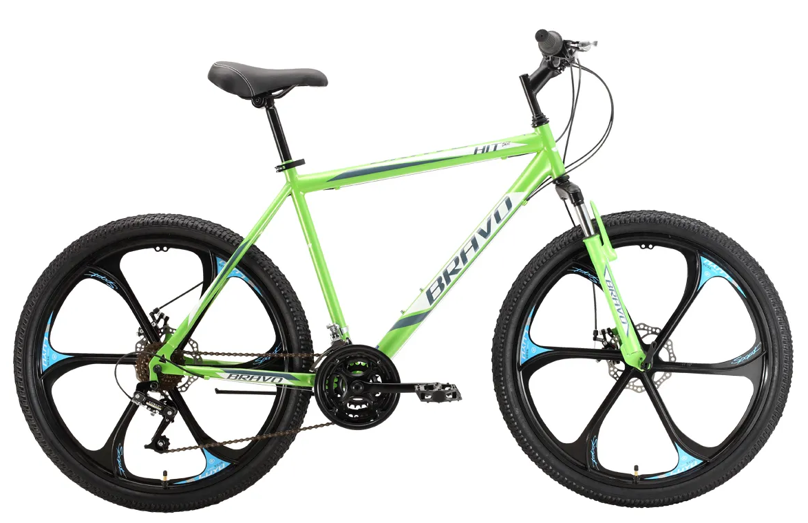 Велосипед Bravo Hit 26 D FW (18, зеленый/белый/серый, 2021)
