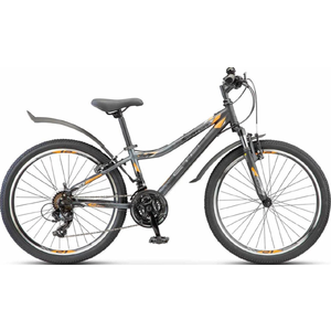 Подростковый горный (MTB) велосипед Stels Navigator 410 V 21-sp 24 V010 (12, антрацит/черный, 2023)
