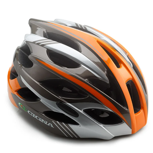 Спортивный шлем Cigna WT-016 чёрный/оранжевый/серый, L ( 57-61см)