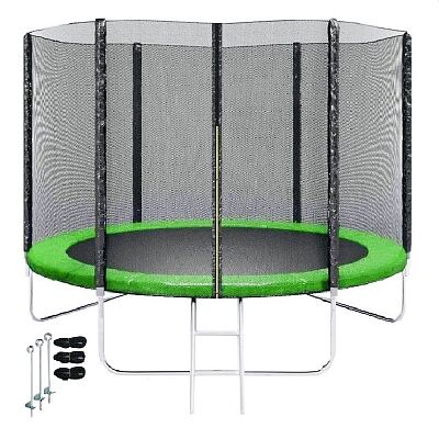 Батут Funfit 8FT (зеленый) BASIC 252 см с лестницей