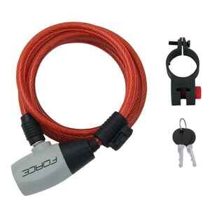 Велозамок FORCE Ron 491285 красный Велозамок FORCE Ron 491285 красный