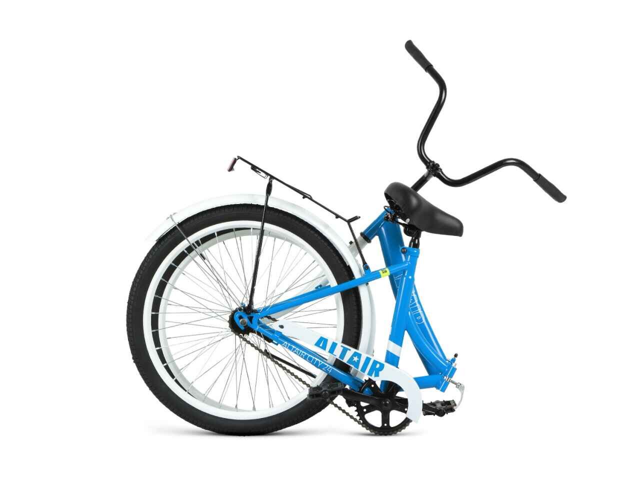 Велосипед ALTAIR City 24 (16, голубой/белый, 2023)