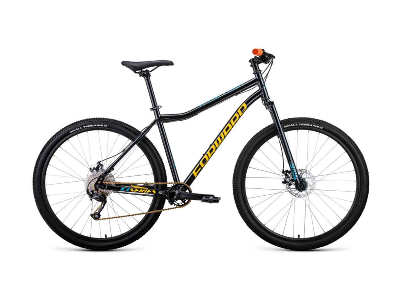 Велосипед Forward Sporting 29 X Disc (17, черный/золотой, 2020)