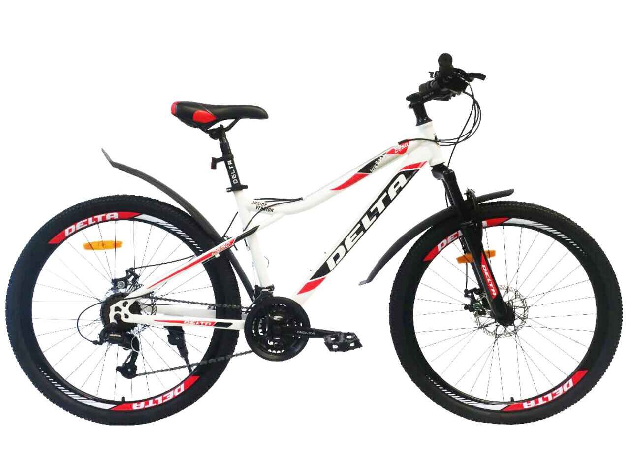 Велосипед DELTA D550 26 (14, белый/черный/красный, 2021)