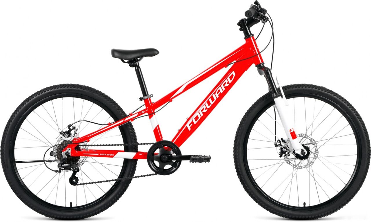 Велосипед Forward Rise 24 2.0 disc 2022 (красный/белый)