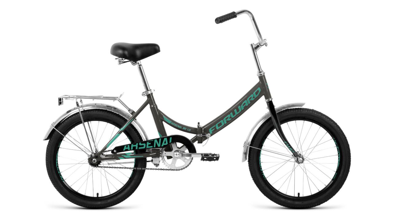 Велосипед Forward Arsenal 20 1.0 (14, серый/бирюзовый, 2021)