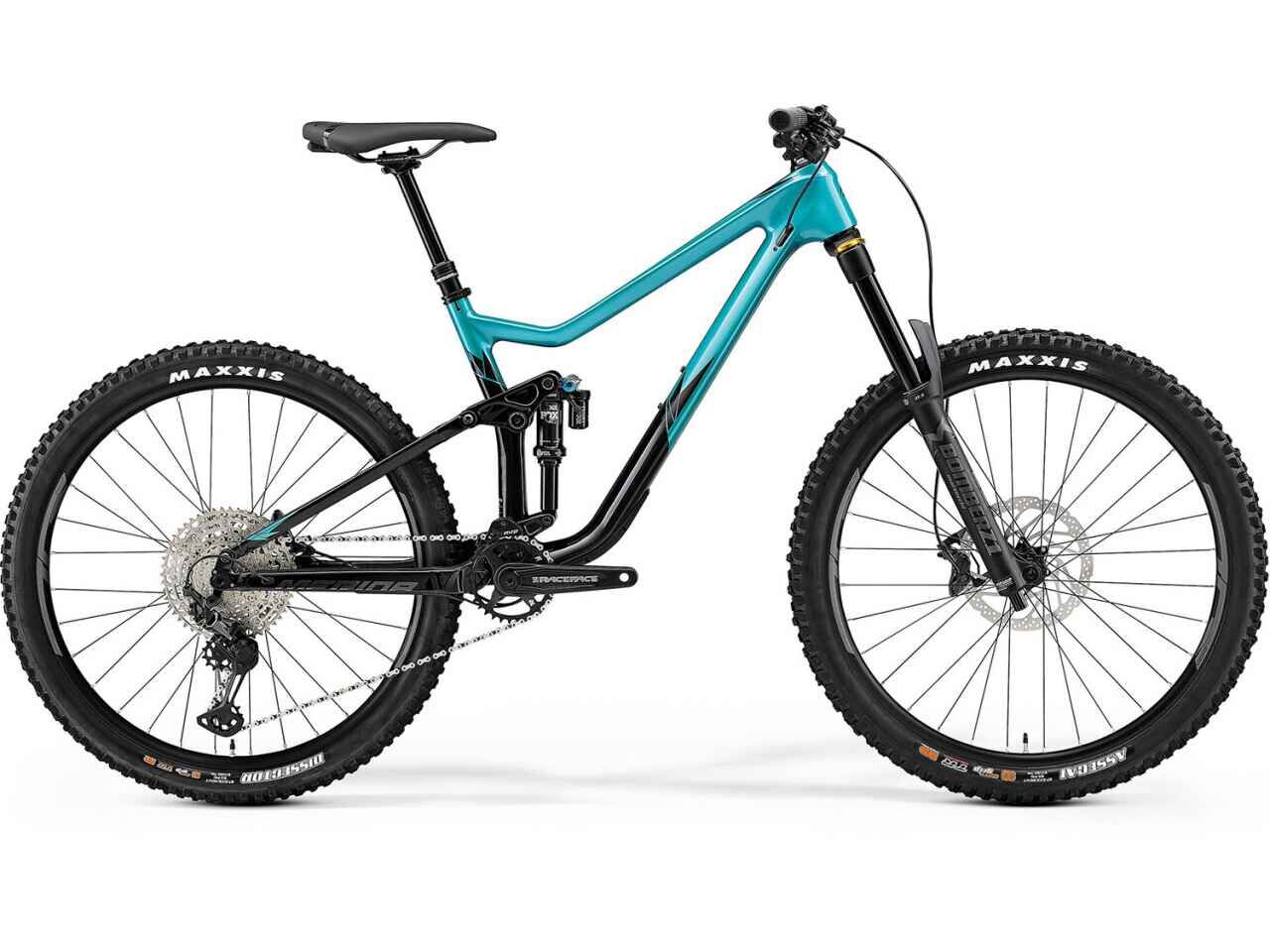 Велосипед Merida One-Sixty 4000 (17, черный/голубой, 2021)