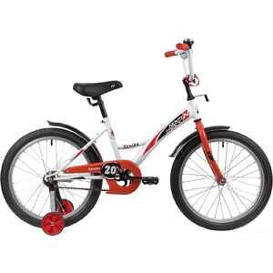 Детский велосипед Novatrack Strike 20 (белый/красный) без приставных колес