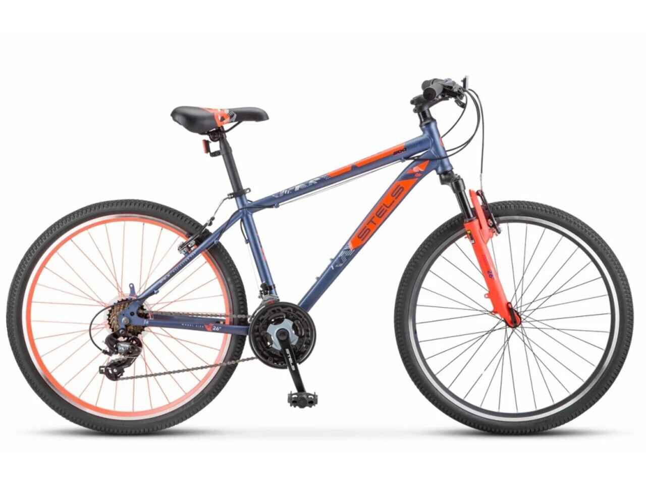 Велосипед Stels Navigator 500 V 26 F020 (16, синий/красный, 2022)