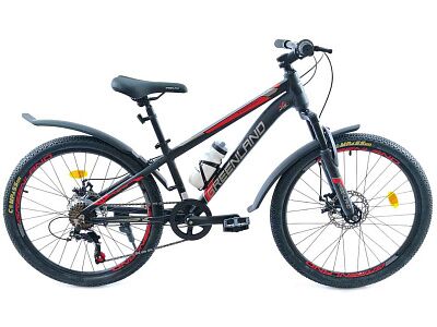 Велосипед GreenLand Tommy 24 7S (14, черный/красный)