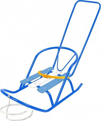 Санки Nika кукольные СКУ2 с ручкой (Голубой СКУ2/Г)