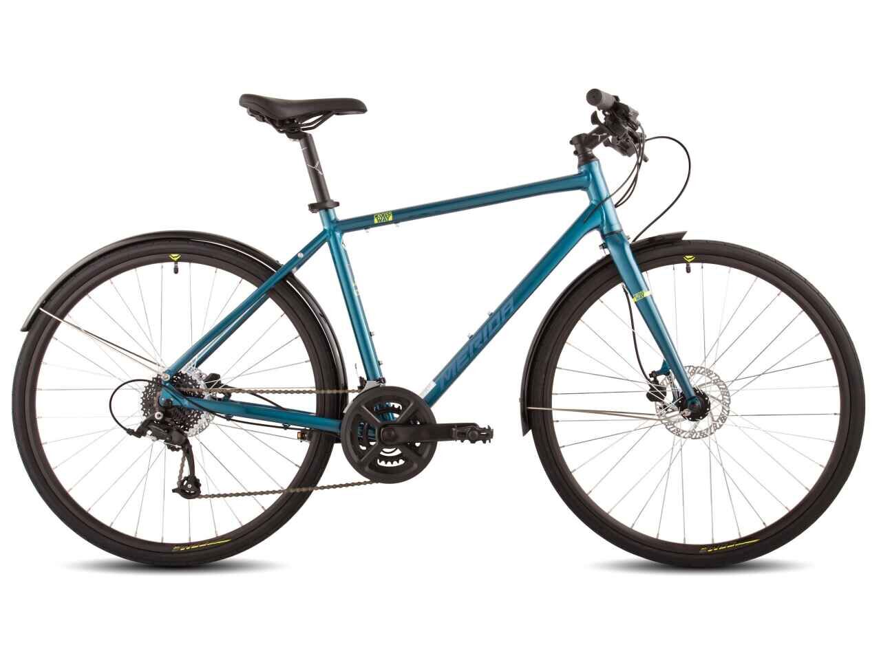 Велосипед Merida Crossway Urban 50 (L/55cm, TealBlue/SilverBlue/Lime)