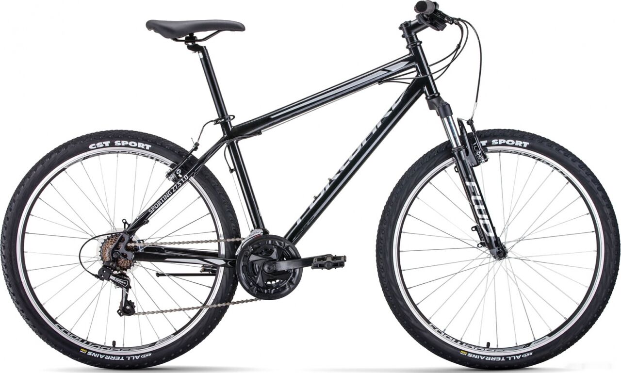 Велосипед Forward Sporting 27.5 1.0 р.15 2021 (черный/серый)