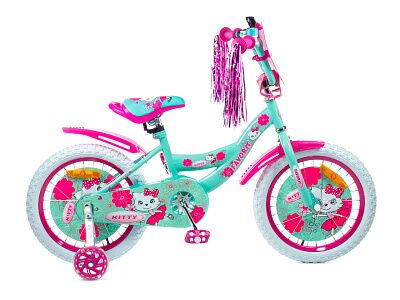 Детский велосипед Favorit Kitty 16 (бирюзовый/розовый) KIT-16GN