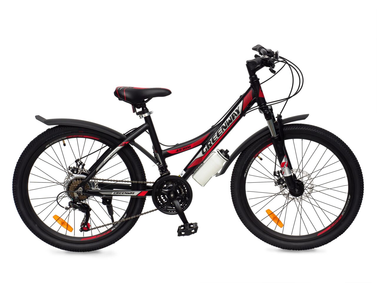 Велосипед Greenway 4930M (15, черный/красный, 2021)