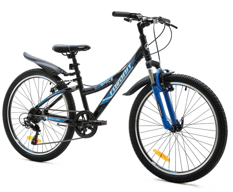 Велосипед Favorit Space 24 V (11, черный/синий, 2020)