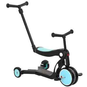 Трехколесный самокат Pituso HD-200B (черный/голубой) Трехколесный самокат Pituso HD-200B (черный/голубой)