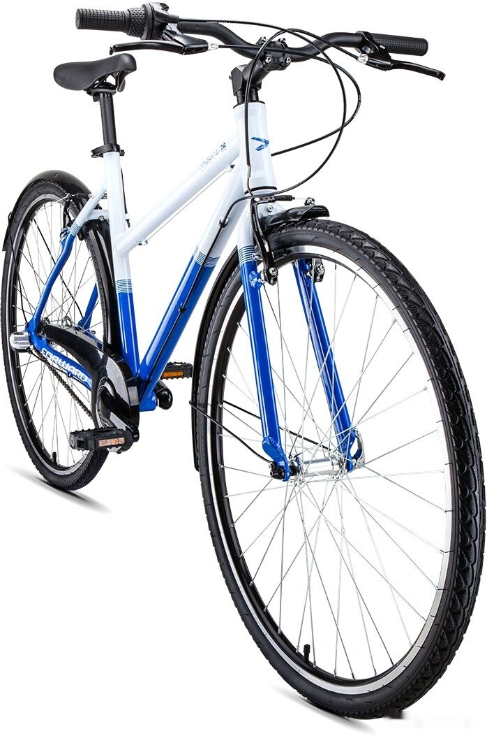 Велосипед Forward Corsica 28 (белый/синий, 2019)