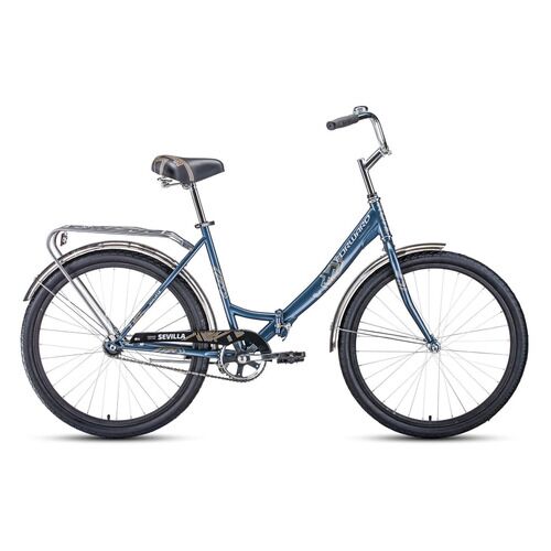 Велосипед Forward Sevilla 26 1.0 (18.5, синий/серый, 2022) RBK22FW26810