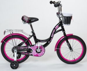 Детский велосипед Zigzag Girl 16 (черный/малиновый) ZG-1635