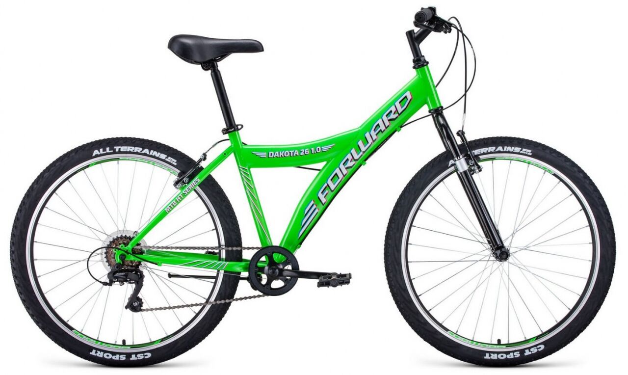 Велосипед Forward Dakota 26 1.0 2021 (зеленый/белый)