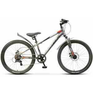Велосипед Stels Turbo 400 MD Z010 24 (12, серый/красный, 2025) Велосипед Stels Turbo 400 MD Z010 24 (12, серый/красный, 2025)