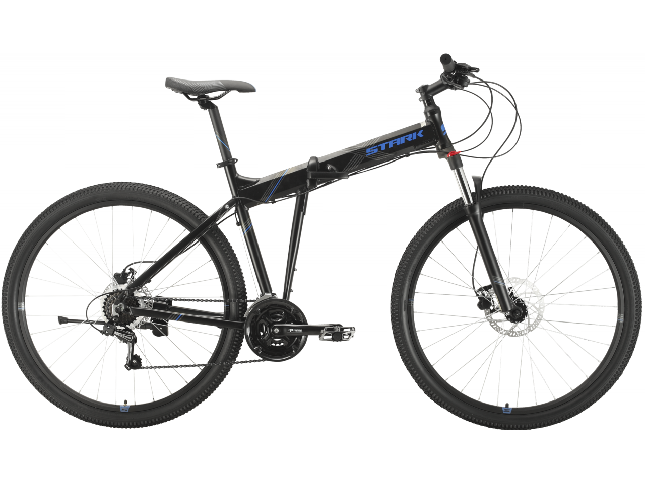 Велосипед Stark Cobra 29.2 HD (18, черный/голубой, 2021)