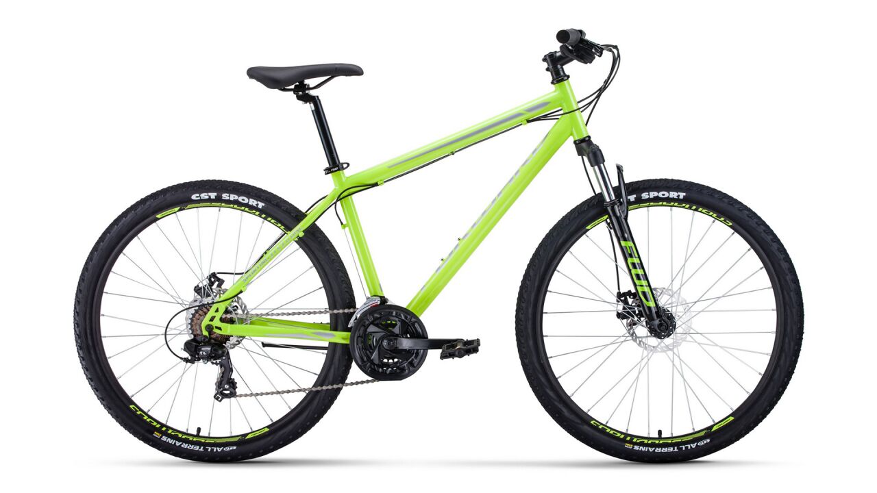 Велосипед Forward Sporting 27.5 2.2 disc (19, зеленый/черный, 2021)