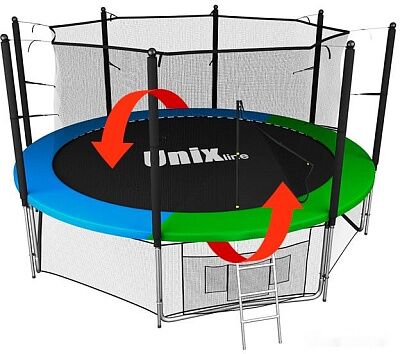 Батут Unix Line Classic 14ft inside (синий/зеленый)