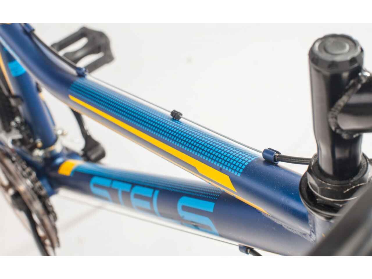 Велосипед Stels Navigator 410 V 24 21-sp V010 (13, синий/желтый, 2020)