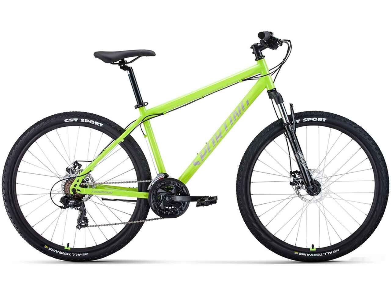Велосипед Forward Sporting 27.5 2.0 D р.19 2023 (ярко-зеленый/серебристый)