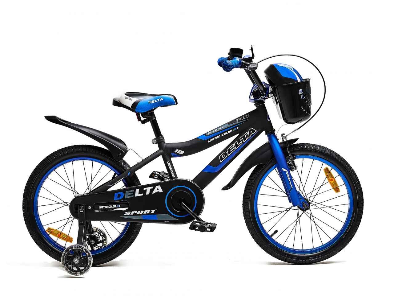 Детский велосипед DELTA Sport 18 (черный/синий, 2020)