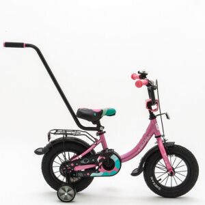 Детский велосипед Zigzag ZOO 12 (розовый, с ручкой) ZG-1282