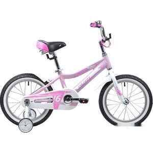 Детский велосипед Novatrack Novara 16 (розовый/белый, 2019)