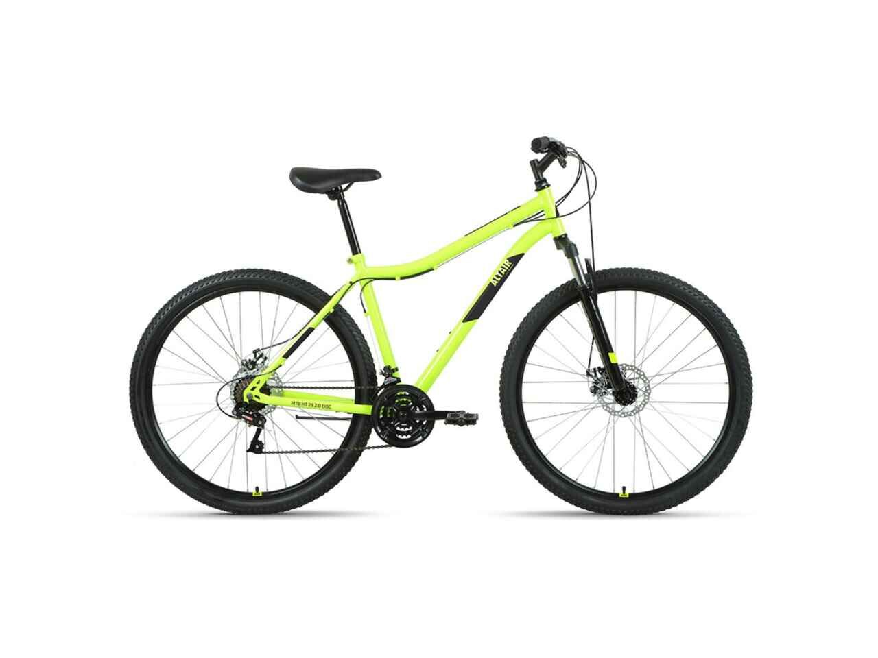 Велосипед ALTAIR MTB HT 29 2.0 disc (19, ярко-зеленый/черный, 2022) RBK22AL29169