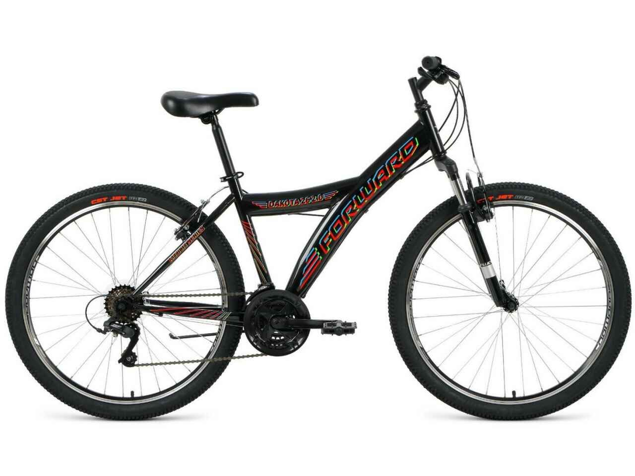 Велосипед Forward Dakota 26 2.0 (16.5, черный/красный, 2021) RBKW1M16E007