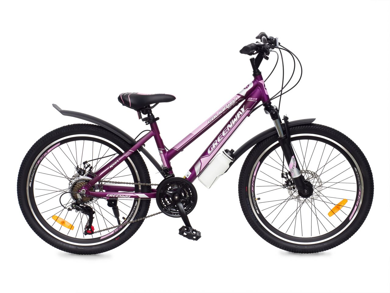 Велосипед Greenway Colibri-H 24 (14, фиолетовый/розовый, 2021)