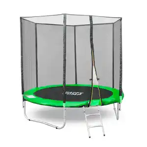 Батут Happy Jump 8ft Pro (252 см) с внешней сеткой и лестницей