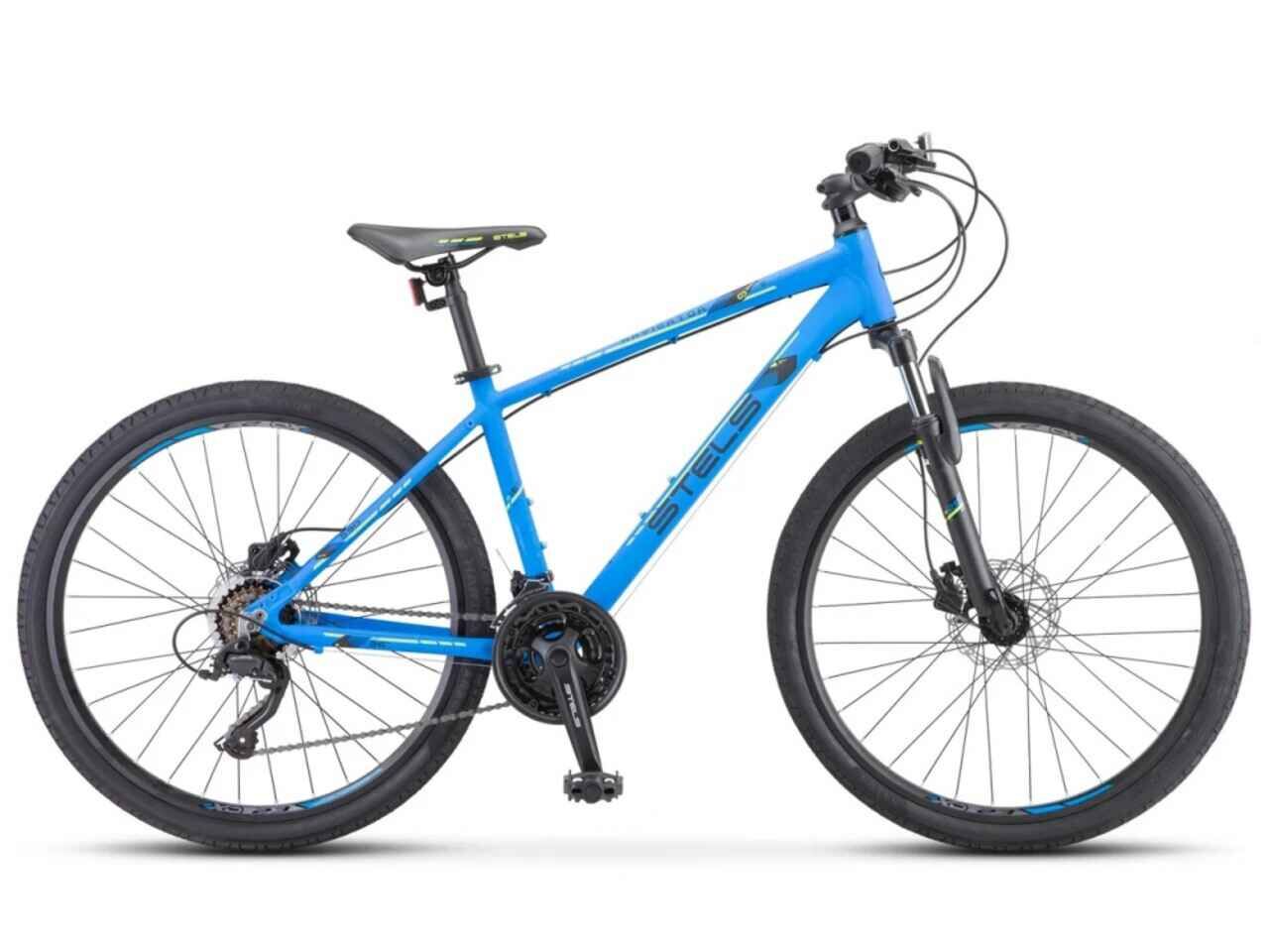 Велосипед Stels Navigator 590 D 26 K010 (16, синий/салатовый, 2021)