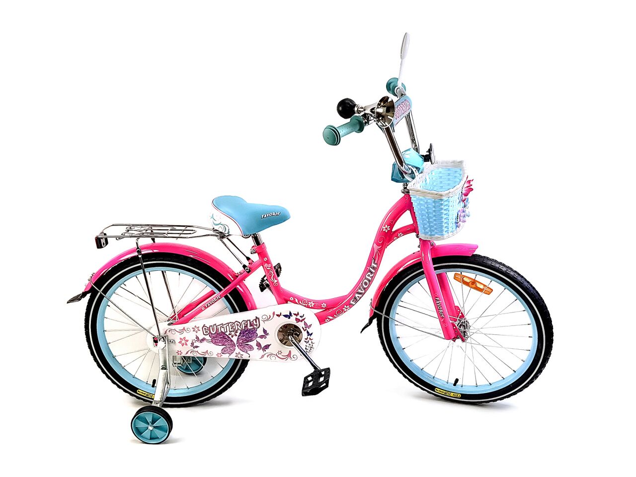 Детский велосипед Favorit Butterfly 18 (розовый/бирюзовый, 2020)