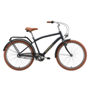 Велосипед Stark Comfort Man 26 (S/16, темно-серый матовый/песочный)