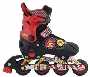 Роликовые коньки Vimpex Sport PW-126 CJ (р. 29-32, черный/красный)