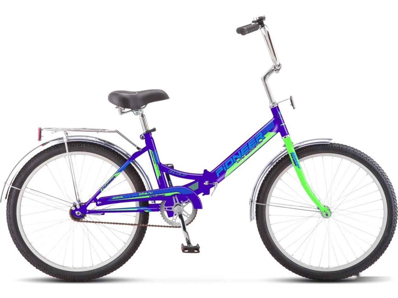 Велосипед Pioneer Oscar 24 2021 (темно-синий/зеленый)