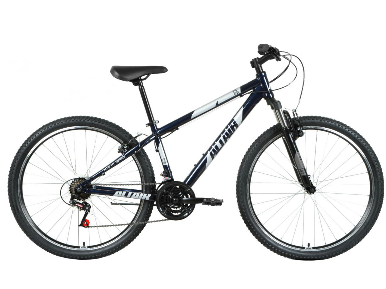 Велосипед ALTAIR AL 27.5 V (17, темно-синий/серебристый, 2021)