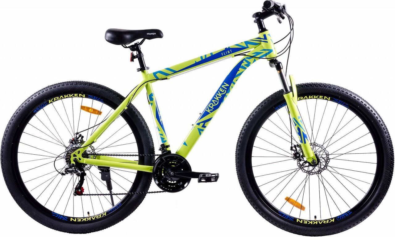 Велосипед Krakken Flint 29 р.20 (желтый/синий, 2022)