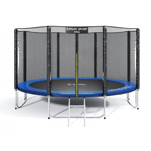 Батут Atlas Sport 374 см - 12ft PRO (усиленные опоры) BLUE