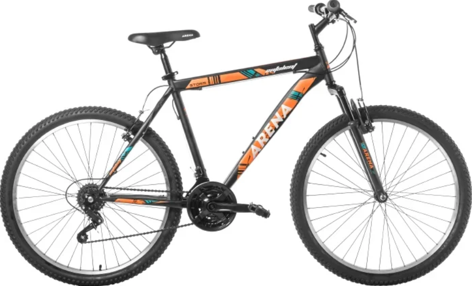 Велосипед ARENA Storm 2021 (18, черный/оранжевый)